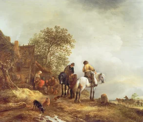 Landschaft mit Reitern